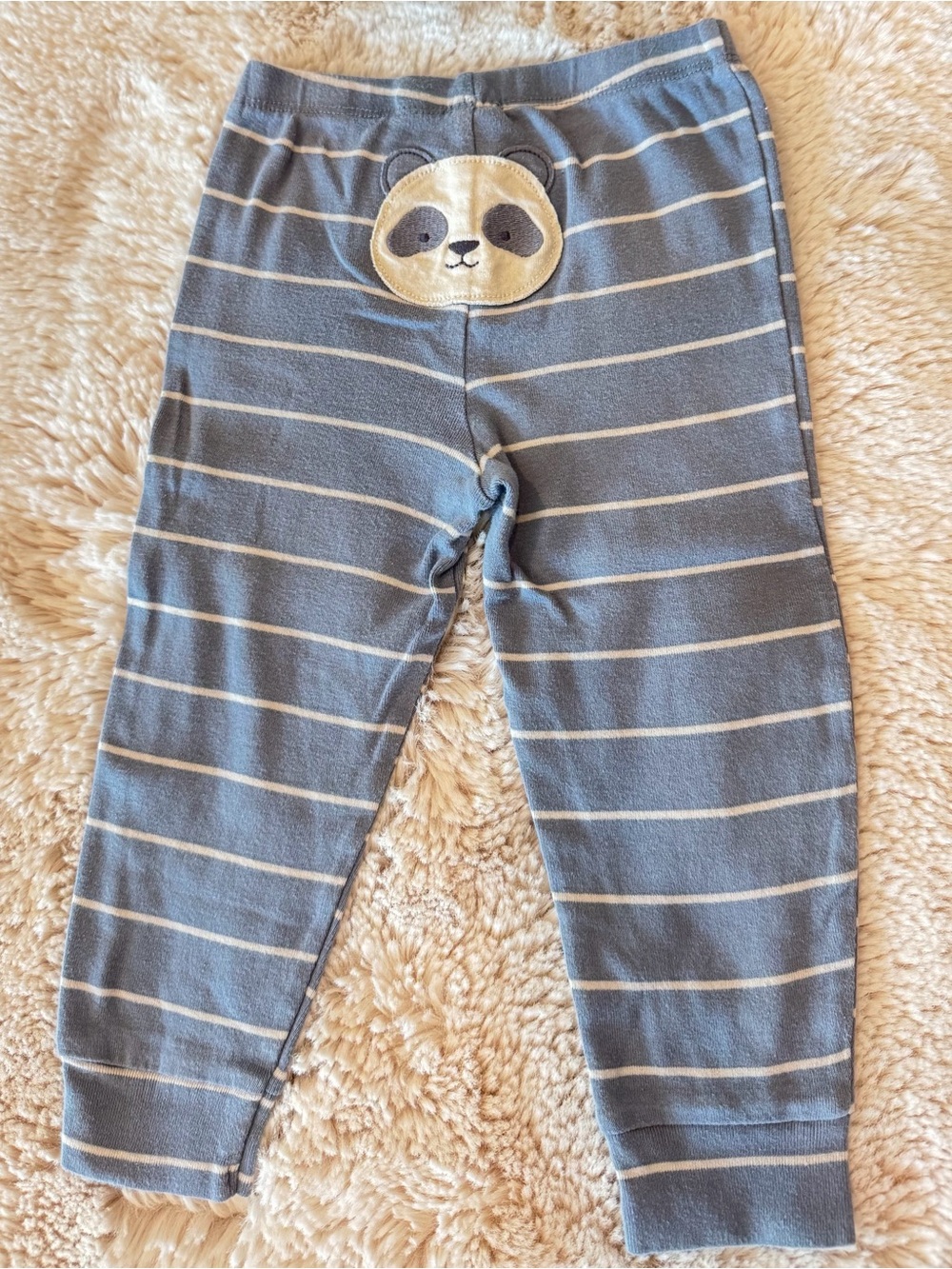 Carter’s Blue Striped Kids Pants with Panda Accent 24 months